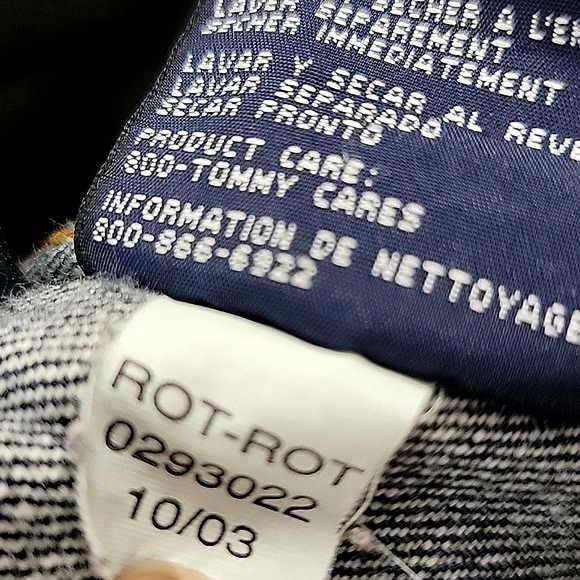 Tommy Hilfiger VTG 2003 Custom Graphics Flames Lost Cities denim jacket men's XL - Picture 10 of 10